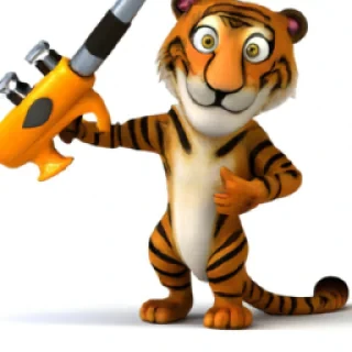 tiger with a gun